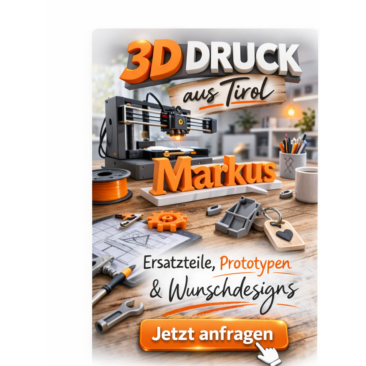 3D Druck aus Tirol – Namen & Schriftzüge
